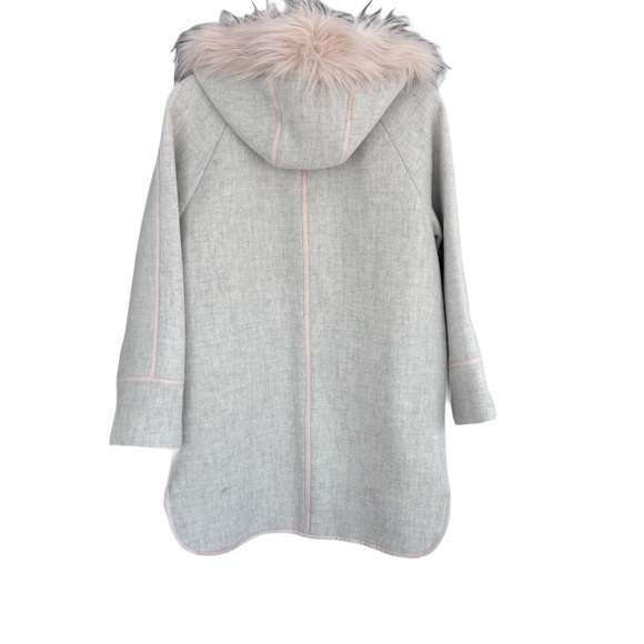 J Crew Italian Wool Coat in Light Gray by Nello Gori- Sz 4 - Picture 2 of 6